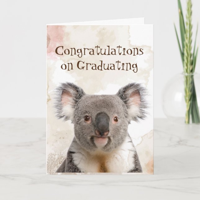 Congratulations Graduation Fun Koalified Humor Card (Front)