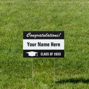 Congratulations graduation lawn sign for graduate