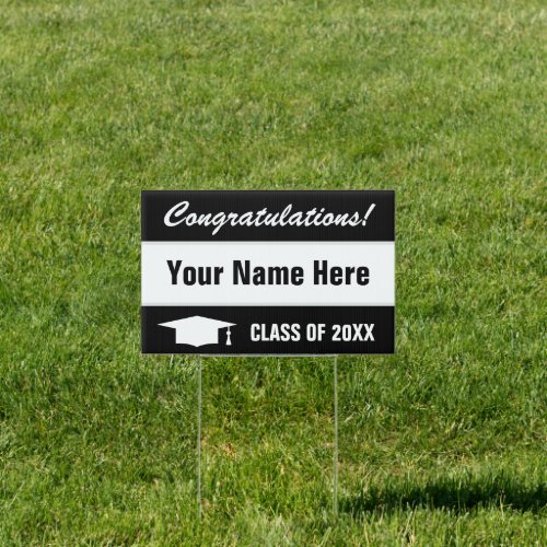 Congratulations graduation lawn sign for graduate