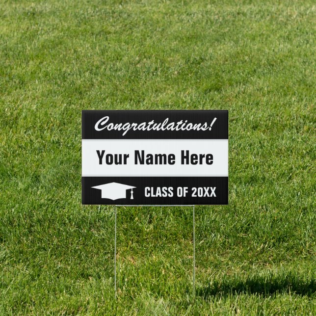 Congratulations graduation lawn sign for graduate (Insitu)
