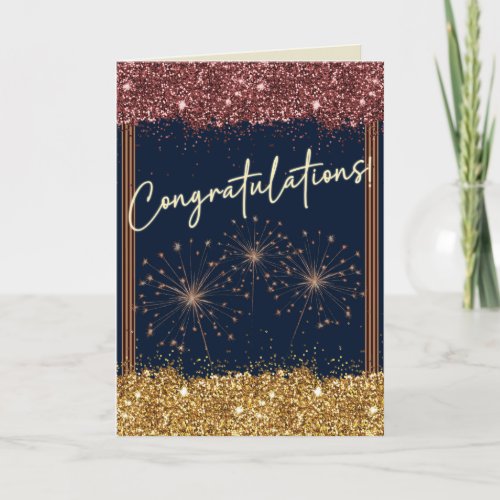 Congratulations Graduation Maroon & Gold Sparkle