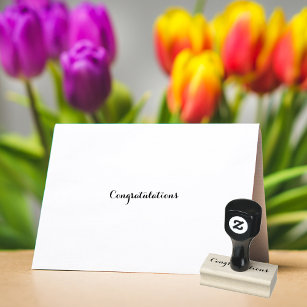 Congratulations Graduation New Baby Home Job Wood Rubber Stamp