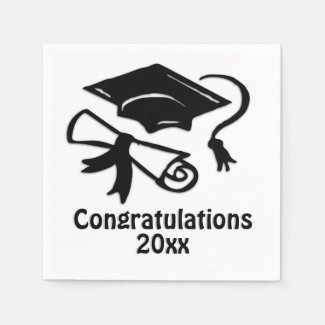 Congratulations Graduation Paper Napkin