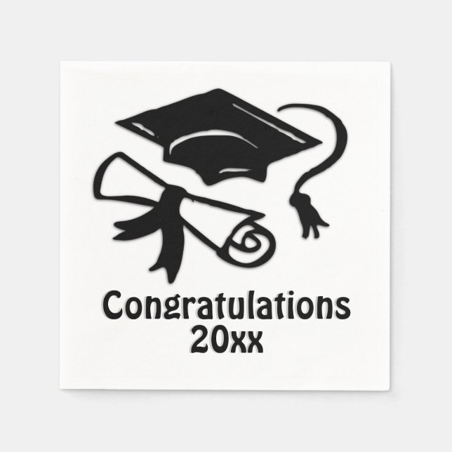 Congratulations Graduation Paper Napkins (Front)
