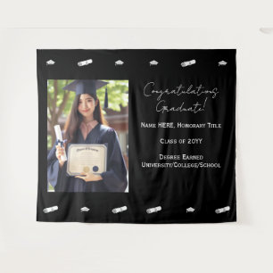 Congratulations Graduation Photo Backdrop Banner