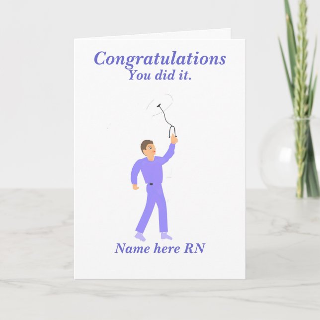 Congratulations Graduation Registered Nurse Male Card (Front)