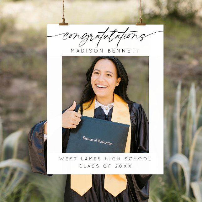 Congratulations Graduation Script Selfie Frame Foam Board (Creator Uploaded)