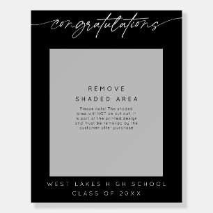Congratulations Graduation Script Selfie Frame Foam Board
