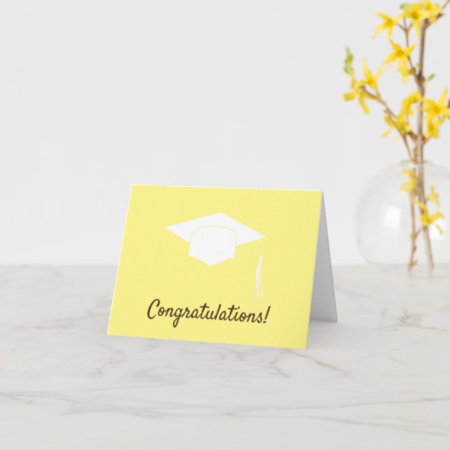 Congratulations graduation yellow card (Yellow Flower)