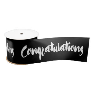 Congratulations Graduation Your School Color Satin Ribbon