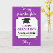 Congratulations Granddaughter Graduation Card (Yellow Flower)