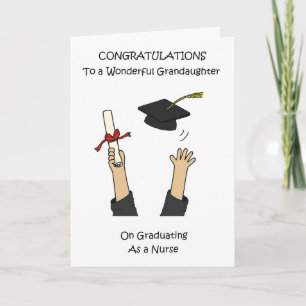 Congratulations Granddaughter Nurse Graduate Card