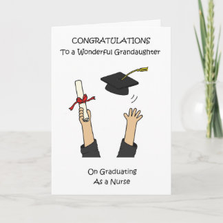 Congratulations Granddaughter Nurse Graduate Card
