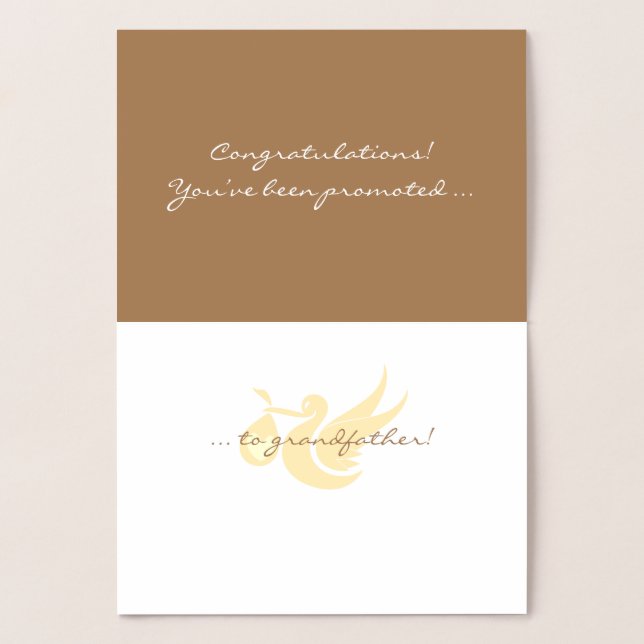 Congratulations! Grandfather Foil Card (Inside)