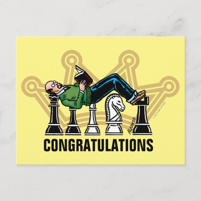 Congratulations Grandmaster Postcard (Front)