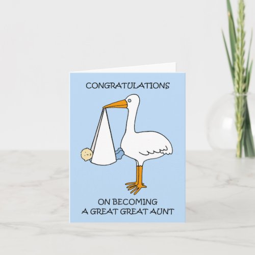 Congratulations Great Great Aunt to Baby Boy Card