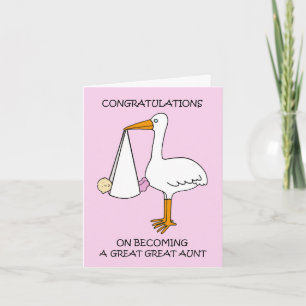 Congratulations Great Great Aunt to Baby Girl Card
