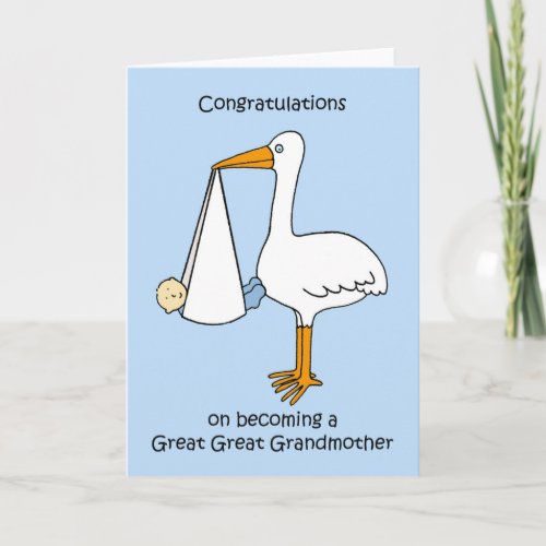 Congratulations Great Great Grandmother to Boy Card
