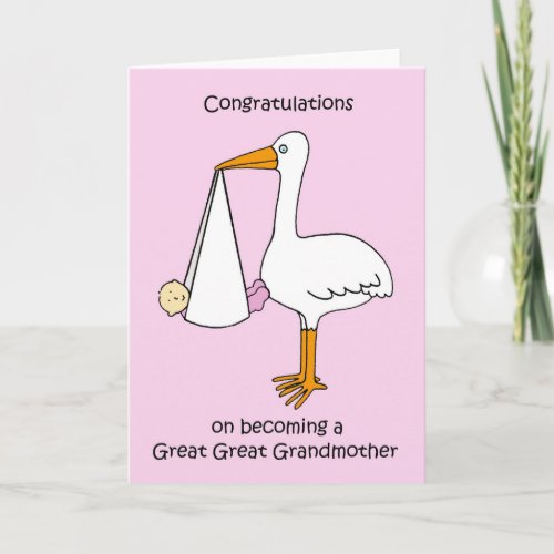 Congratulations Great Great Grandmother to Girl Card