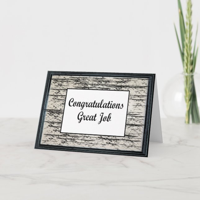 Congratulations Great Job Card (Front)