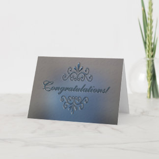 Congratulations Greeting Card - Classic Silver