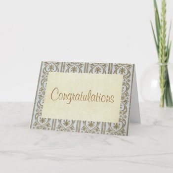 Congratulations Gretting Card W. Gold Hearts by mjakubo434 at Zazzle
