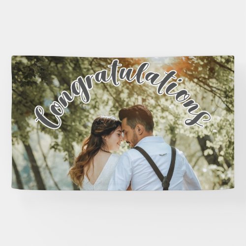 CONGRATULATIONS Grey OVERLAY TEXT Party Banner
