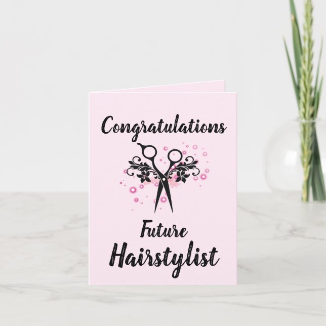 Congratulations Hairstylist Card (Front)