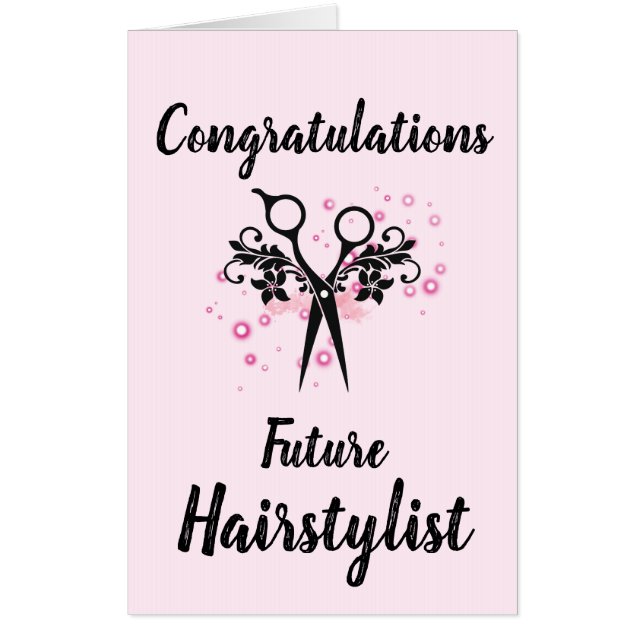 Congratulations Hairstylist Card (Front)