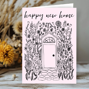Congratulations Happy New Home Garden Door Custom Card