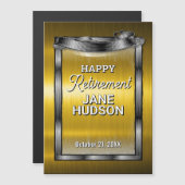 Congratulations Happy Retirement Black and Gold (Front/Back)