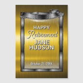 Congratulations Happy Retirement Black and Gold (Front)