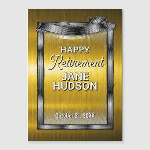 Congratulations Happy Retirement Black and Gold