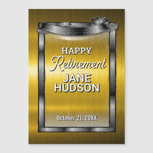 Congratulations Happy Retirement Black and Gold