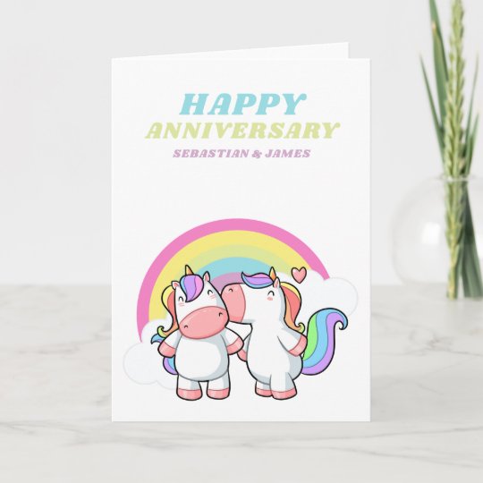 Elegant 70 Unicorn Anniversary Card