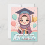 Congratulations Hijabi Girl – Elegant Graduation  Magnetic Invitation