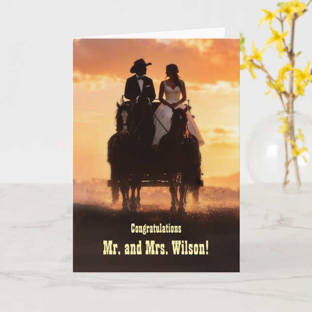 Congratulations Hitched Wedding Cute Humorous  Card (Yellow Flower)