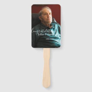 Congratulations home inauguration retirement name hand fan