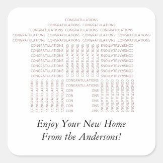 Congratulations House Message Stickers