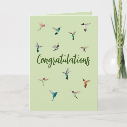 Congratulations Hummingbirds  Card