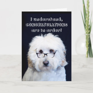 CONGRATULATIONS - HUMOR W/DOG/BLACK-RIM GLASSES CARD