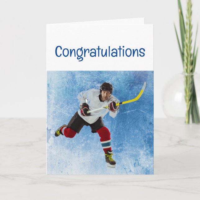 Congratulations Ice Hockey Sport Card (Front)