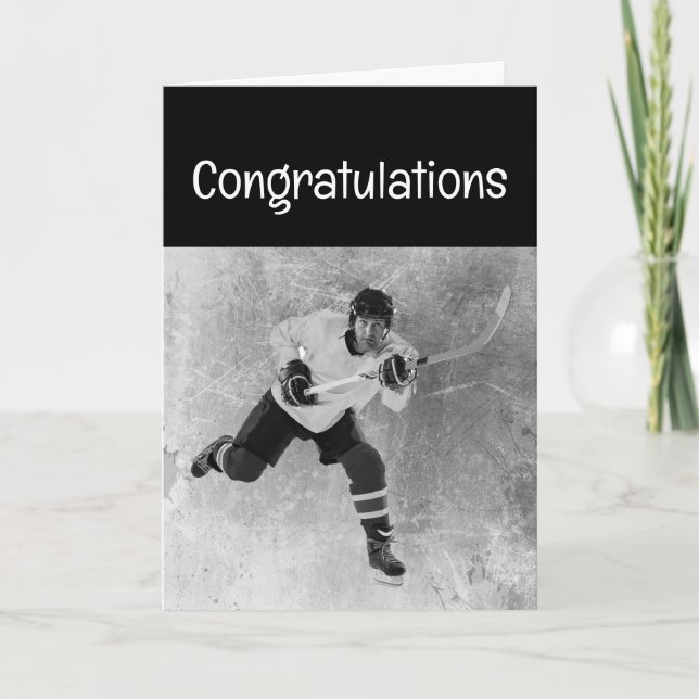 Congratulations Ice Hockey Sport Card (Front)