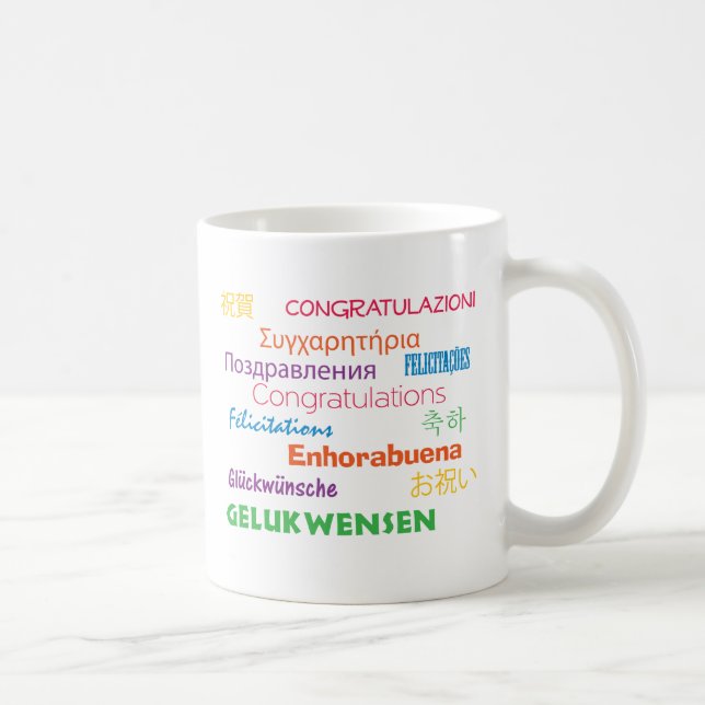 Congratulations in Many Languages Mug (Right)