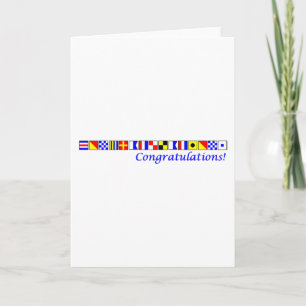 Congratulations! in nautical flag alphabet card