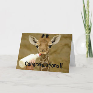 Congratulations Its a Boy - Baby Giraffe Card
