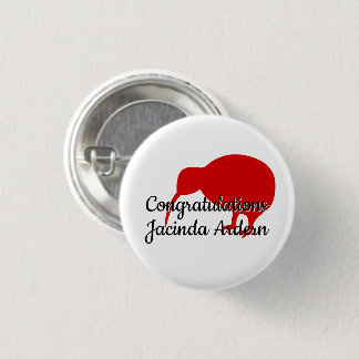 Congratulations Jacinda Ardern Custom Text Kiwi Button
