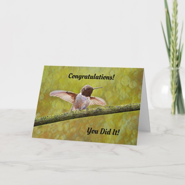 Congratulations Job Graduation Success Card (Front)