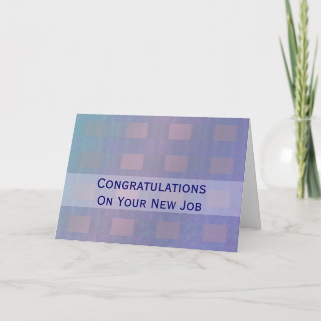Congratulations Job pastel blue Card (Front)