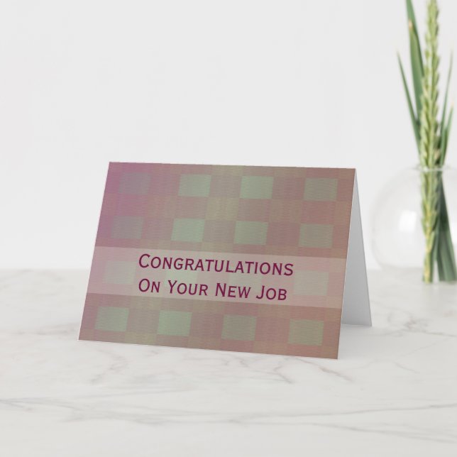 Congratulations Job pastel mauve Card (Front)